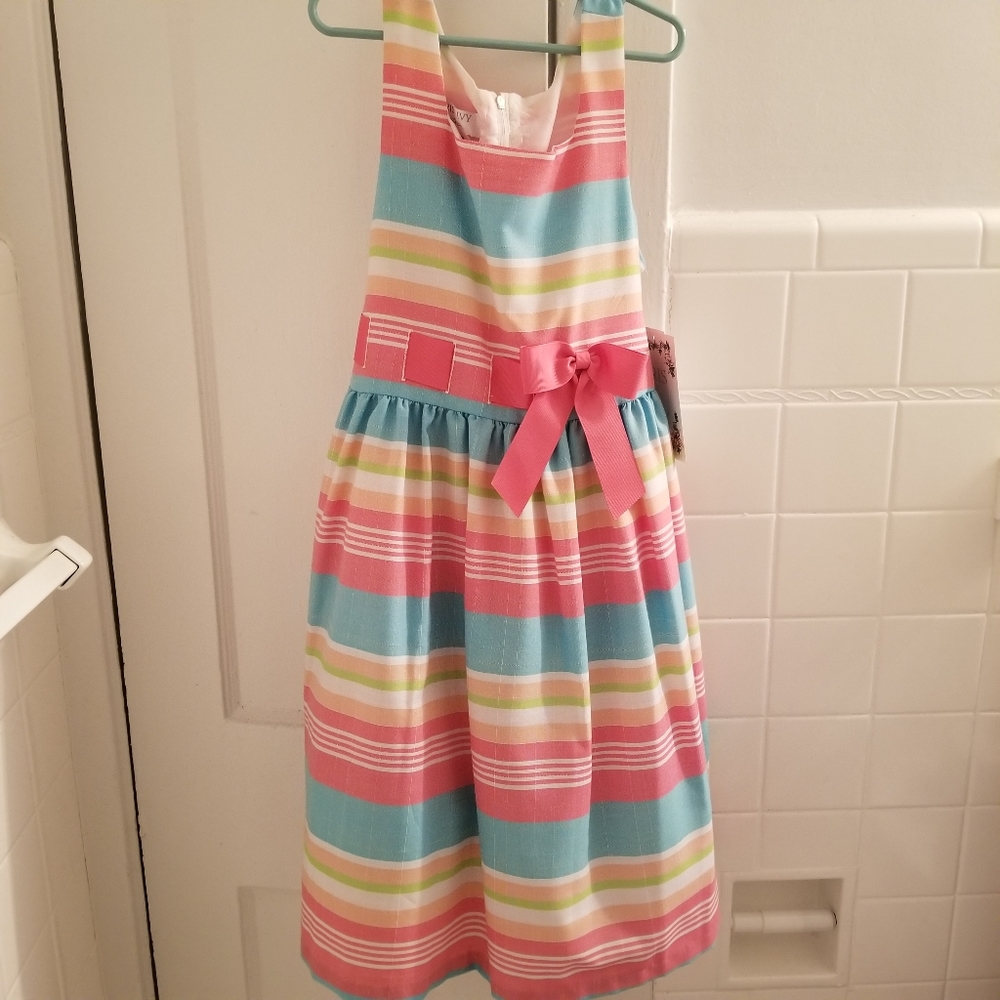 Iris & Ivy girls multi-color party dress, size 12
